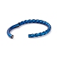 女の子の女性のためのツイストリングフープピアス  分厚い304ステンレス鋼のイヤリング  ブルー  12.7x1.2mm  16ゲージ（1.3mm） STAS-D453-01A-03-2