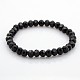Glass Rondelle Beads Stretch Bracelets BJEW-F069-01-1