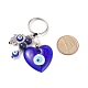 Porte-clés en lapis-lazuli naturel et perles d'eau douce KEYC-JKC00365-03-2