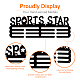 Espositore da parete per espositore per porta medaglie in ferro a tema stella sportiva ODIS-WH0021-472-5