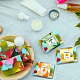 90 Uds. 9 estilos de etiqueta de papel de jabón con patrón de plantas/animales DIY-WH0399-69-030-3