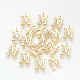 Brass Cubic Zirconia Charms X-KK-T015-01M-2