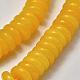 Natural Yellow Jade Heishi Beads Strands G-K208-26-8mm-02-3