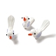 手作りランプワークビーズ連売り  鳥と丸  ホワイト  5.5~25x5.5~33x5.5~10.5mm  穴：1.4mm  12.68インチ（32.2cm） LAMP-G154-01-1