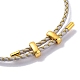 Bracciali intrecciati con cordino in poliestere regolabile&nbsp;BJEW-Z085-01G-01-3