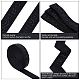 GORGECRAFT 10Ydsx 1.2 Inch Black Non-Slip Silicone Elastic Gripper Band Wave Tape Webbing Stretchy Strap Spool Wavy Band Roll Ribbon Flat Waistband for Clothing Garment Shorts Project OCOR-WH0080-29A-4