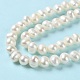 Fili di perle di perle d'acqua dolce coltivate naturali PEAR-E018-52-4