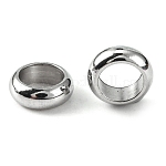 Intercalaires perles en 304 acier inoxydable d'anneau, couleur inoxydable, 8x2.5mm, Trou: 5mm