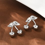 Серьги-гвоздики из вишневой латуни EJEW-F895-19P