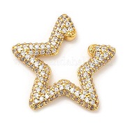 Серьги-каффы со звездами и кристаллами EJEW-D059-06G-02