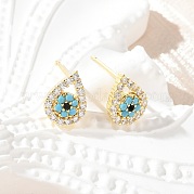 Серьги-гвоздики из циркония EJEW-A128-02G