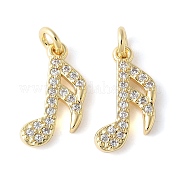 Латунные микропаве прозрачные подвески с фианитом KK-H449-85A-G-RS