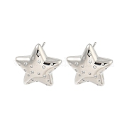 Серьга-гвоздик из латуни с микро-паве EJEW-C102-07P-01