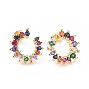 Серьги-гвоздики из циркония ZIRC-L075-29G