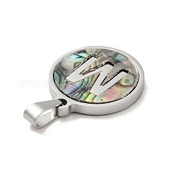 Acciaio inossidabile 304 con pendenti in conchiglia di paua&nbsp;STAS-G268-02M-P