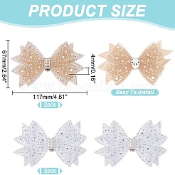 4 Stück Schuhschnallenclips aus Polyester in 2 Stilen&nbsp;HJEW-HY00077