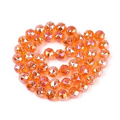 Chapelets de perles en verre transparent électrolytique&nbsp;EGLA-ZX001-01A-04
