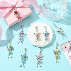 9 pièce de décoration pendentif en perles d'ange en acrylique&nbsp;HJEW-YW00083
