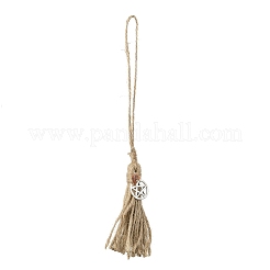 Decorazioni pendenti con nappe in cordoncino di iuta a forma di strega di Halloween&nbsp;HJEW-JM04045
