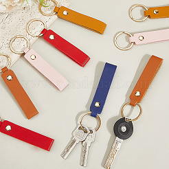 10 portachiavi in pelle PU bicolore con clip per cintura in ferro per chiavi&nbsp;KEYC-CL0001-07B