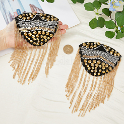 2 spallina con nappa in ferro alla moda&nbsp;DIY-FH0006-40