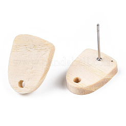 Boucles d'oreilles en bois de frêne&nbsp;EJEW-N017-011R
