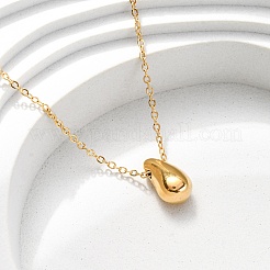 Collane a catena con ciondolo a goccia in acciaio inossidabile 304 per donna&nbsp;NJEW-K255-37G