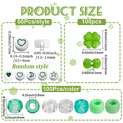 800 Stück Acryl- und Kunststoffperlen-Sets zum Thema St. Patrick's Day&nbsp;OACR-SP0001-47
