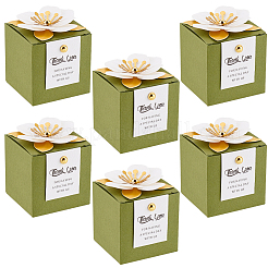 Scatole di caramelle di carta quadrate pieghevoli&nbsp;CBOX-WH0001-E02