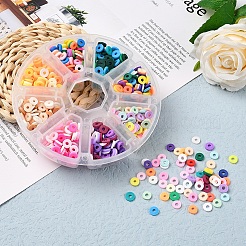 1200 Stück 8 Farben handgefertigte Polymer Clay Perlen&nbsp;CLAY-YW0001-15C