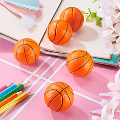 5 Stück Mini-Basketball aus PU-Leder für Puppendekorationen&nbsp;AJEW-TA0002-47