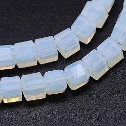 Facettiert Würfel Opalite Perlen Stränge&nbsp;EGLA-E041-5mm-C01
