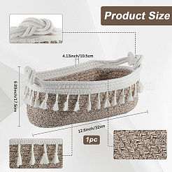Panier de rangement tissé en corde de coton&nbsp;AJEW-WH20020-153C