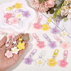 20 pendentif décoratif en forme de fleur en résine de 5 couleurs&nbsp;FIND-BBC0004-93