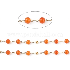 Cadena de cuentas redondas de jade natural teñido&nbsp;CHS-C006-01H