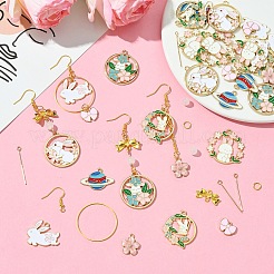 DIY-Set zur Schmuckherstellung von Kaninchenohrringen aus Emaille&nbsp;DIY-YW0010-72