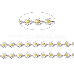 304 Edelstahl-Blumengliederketten&nbsp;CHS-C004-04B-P