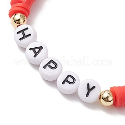 4 pz 4 stili disco fatto a mano in argilla polimerica e placcato oro perline sintetiche non magnetiche ematite braccialetti elastici perline per le donne&nbsp;BJEW-JB11380