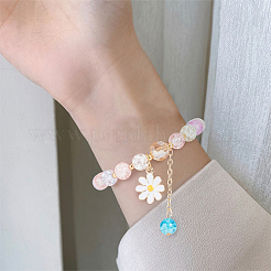 8 Stück 8 Farben Glas Runde Perlen Stretch-Armbänder Set&nbsp;BJEW-AN0001-75