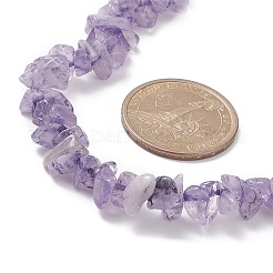 Améthyste naturelle colliers de perles puces&nbsp;NJEW-JN04275-02