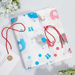 2 Stück 2 Farben Weihnachtsrechteck Kunststoff Elefantendruck Geschenk Aufbewahrung Big Bags&nbsp;ABAG-WH20010-07