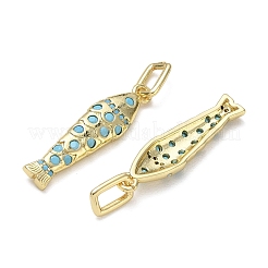 Pendentifs avec zircon cubiques à micro-pavés en laiton&nbsp;CU-CBA6980-14G-B03