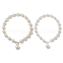 2 pz 2 colori imitazione collane di perline acriliche bianche perle&nbsp;NJEW-JN05122