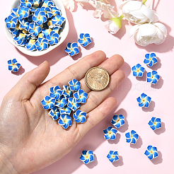 100pcs handgefertigte Fimo 3d Blume Plumeria Perlen&nbsp;CLAY-SC0002-48A