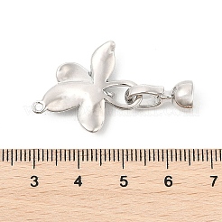 Messing Micro Pave klare Zirkonia Falte über Verschlüsse&nbsp;KK-U059-12P
