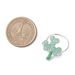 4 stücke 4 arten clover gemischt edelstein finger ringe&nbsp;RJEW-TA00224