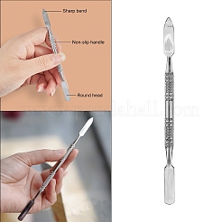 Paleta de acero inoxidable y paleta de cuchara de doble cabeza espátulas barra de palo&nbsp;MRMJ-GL0001-01P