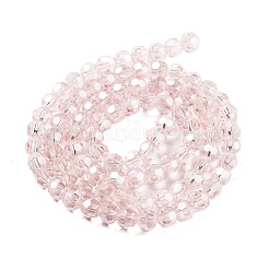 Chapelets de perles en verre transparent électrolytique&nbsp;LS-EGLA-A035-T6mm-A20