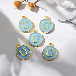 Encantos de esmalte de aleación de oro plateado&nbsp;LS-ENAM-S118-04U