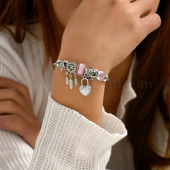 Anlaufgeschütztes europäisches Armband aus 201 Edelstahl&nbsp;OQ8559-4